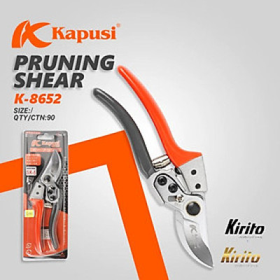 Kéo tỉa cây kiểng cắt cành hãng Kapusi Nhật Bản cao cấp 8 icnh (20cm), thép SK5 k8652