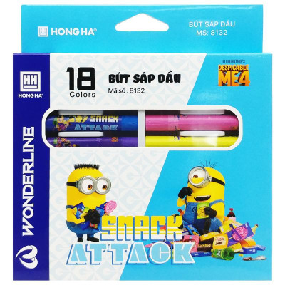 Hộp 18 Bút Sáp Dầu Minions - Hồng Hà 8132