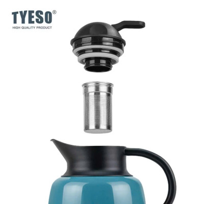 Bình trà giữ nhiệt TYESO TS-8877 1000ml có lọc trà , Hàng chính hãng 