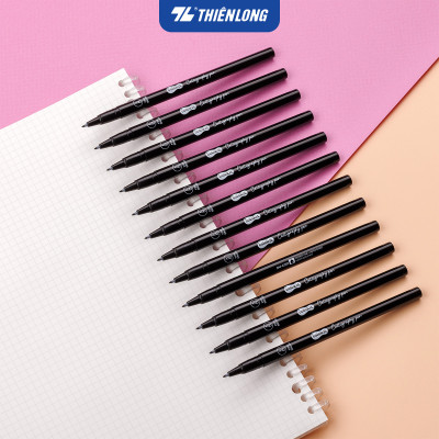 Combo 12 Bút viết Calligraphy Thiên Long Colokit DW-C005 - Mực kháng nước, đậm