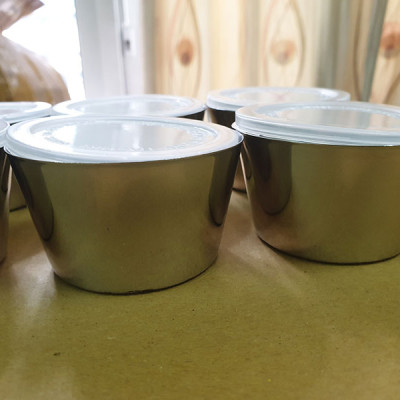 Bộ 10 Khuôn Làm Bánh Inox 304 Có Nắp ( 7cm ) Làm Bánh Flan , Rau Câu , Cupcake, Làm Đá Không Gỉ