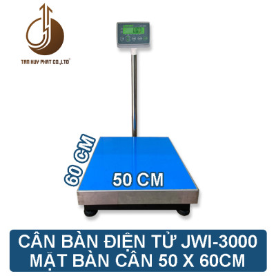 Cân Bàn Điện Tử JWI-3000 - Mặt Bàn Cân 500x600MM