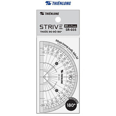 Thước đo độ 180º Strive Thiên Long SR-035