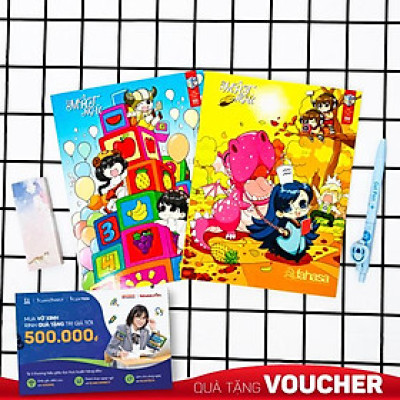 Combo 5 Tập Học Sinh 4 Ô Ly 100 Trang ĐL 100g/m2 - FAHASA - Lớp Học Mật Ngữ (Mẫu Màu Giao Ngẫu Nhiên)