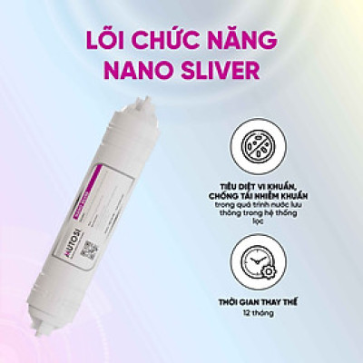 Lõi lọc nước -  Hàng chính hãng Mutosi số 7/8/9 - Lõi Nanosilver (Nano bạc) - Diệt khuẩn, chống tái nhiễm khuẩn