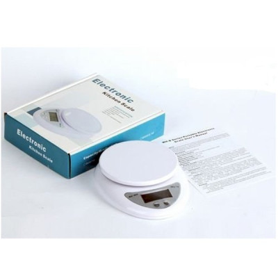 Cân điện tử mini nhà bếp 5kg - Tặng kèm 3 thìa inox