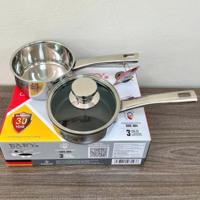 Bộ Nồi Chảo Inox 3 Lớp Liền Khối Kalpen Baby BB14 size 14cm