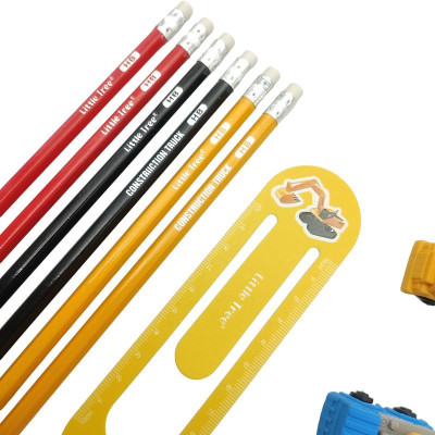 Bộ Dụng Cụ Học Tập Xe Công Trình Construction Truck - Little Tree GP8021-E (13 Chi Tiết)