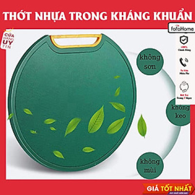Thớt Nhựa PE Đa Năng Chống Nấm Mốc Kháng Khuẩn, Thớt Tròn Đường Kính 33cm Vệ Sinh Dễ Dàng - Tay Cầm Nhựa PP