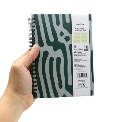 Sổ Lò Xo Bìa Cứng Abstract B6 - Kẻ Ngang - 160 Trang 80gsm - The Sun 03