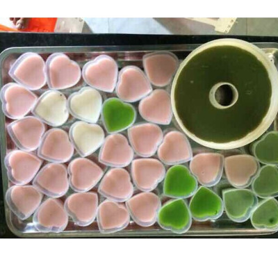 Combo 50 Khuôn Làm Pudding Bánh Flan Rau Câu Hình Trái Tim Có Nắp 7cm