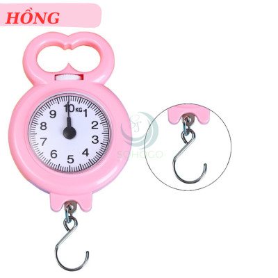 Cân Treo Mini Đa Năng 10kg Cân Lò Xo Mini Dạng Móc- Cân Treo Tay Tiện Lợi Du Lịch- Cân Mini Móc Treo Cầm Tay- Cân Treo Nhựa Siêu Nhẹ 10kg
