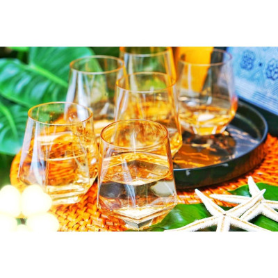 Bộ 6 cốc thủy tinh chịu nhiệt cao cấp vân kim cương