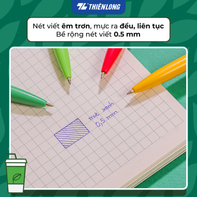 Combo 5/10/20 Bút gel B - Buttersmooth Gel Thiên Long GELB-031 - Premium Tip viết êm, trơn - Mực Xanh - Thân ngẫu nhiên