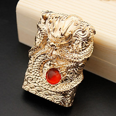 Vỏ Hột Quẹt Bật Lửa Xăng Bấc Đá Chief CF0972J Thiết Kế Họa Tiết Rồng Ôm Ngọc Đẹp Độc Lạ Sang Trọng Cao Cấp