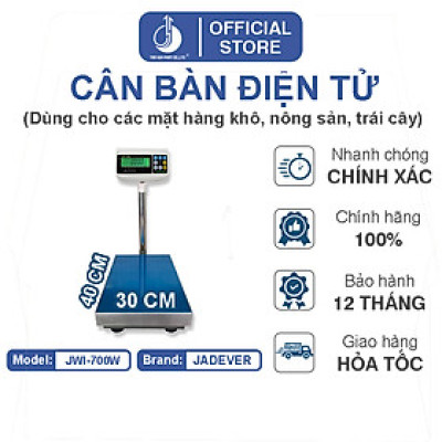 Cân Bàn Điện Tử JWI-700W - Mặt Bàn Cân 300x400MM
