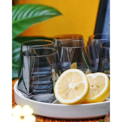 Bộ 6 cốc thủy tinh chịu nhiệt cao cấp vân kim cương