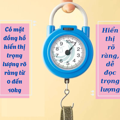Cân móc lò xo mini đa năng -Cân treo cơ học cầm tay 10kg -Cân lò xo du lịch tiện lợi