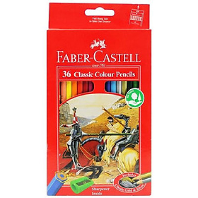 Chì Màu Classic Knight - 36 Màu Dài + Chuốt Faber-Castell-115856