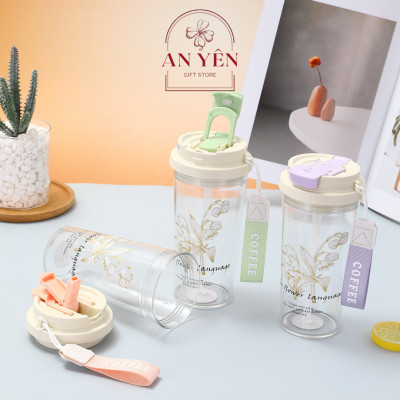 Ly Linh Lan Làm Quà Tặng Bạn Gái, Ly Nhựa Hoa Linh Lan Tiệm Quà An Yên Chịu Nhiệt Tặng Sinh Nhật