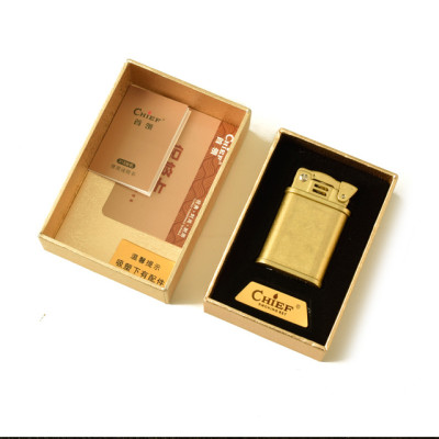 Vỏ Hột Quẹt Bật Lửa Xăng Chief CF211 Làm Bằng Đồng Nguyên Khối Nhiều Màu - Dùng Xăng Bấc Đá Cao Cấp