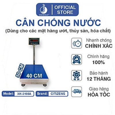 Cân Điện Tử Chống Nước XK3108A - Mặt Bàn Cân Inox 400X500MM
