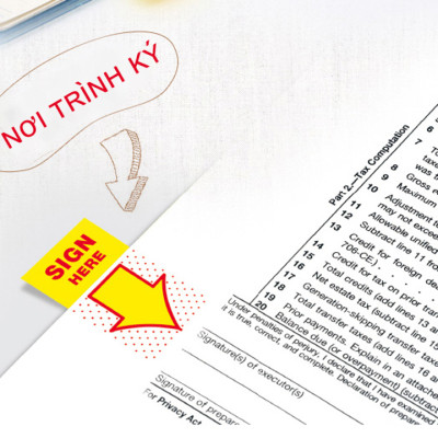 Dính đánh dấu trình ký Deli