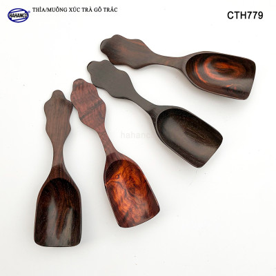 Muỗng xúc trà gỗ trắc/cẩm siêu sạch (HAHANCO) Dụng cụ hữu dụng khi thưởng trà - CTH779