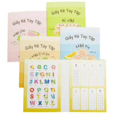 Giấy Kê Tay Tập Bánh Việt - The Sun - Bánh Pía - Màu Xanh Dương