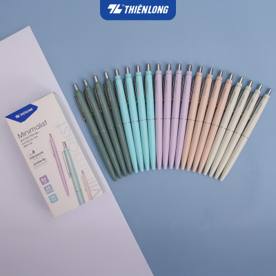 Combo 5/10/20 Bút gel B - Minimalist Butter Gel Thiên Long - Premium tip - Mực Xanh - Màu thân ngẫu nhiên