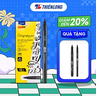 Combo 12 Bút kim kỹ thuật - Drawing Pen Thiên Long Colokit - Mực kháng nước, đậm, rõ nét