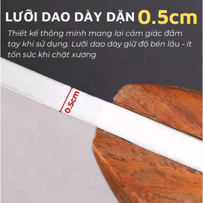 Dao chặt nhẹ nhà bếp DandiHome chất liệu thép cao cấp, sắc bén, đa năng