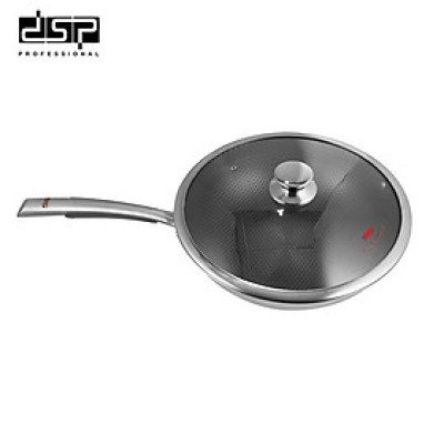 Chảo sâu lòng sử dụng công nghệ phủ chống dính là khoan khắc bề mặt inox 304 cao cấp DSP - Có 2 kích thước 32cm và 34cm - HÀNG NHẬP KHẨU
