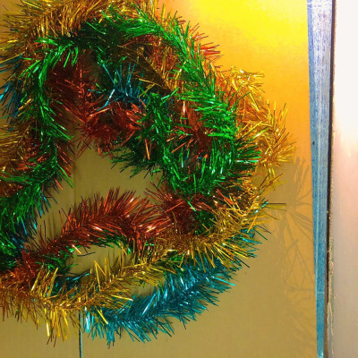 Dây kim tuyến treo cây thông trang trí noel-  Dây 1m4