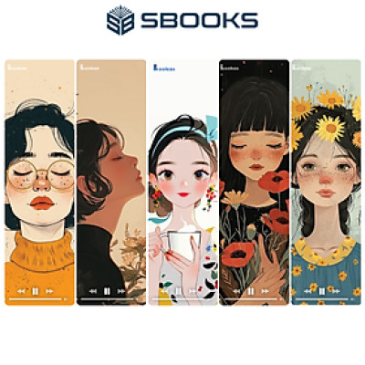 5 Cái Bookmark Kẹp Sách, Dấu Trang Hoạ Tiết Chân Dung Cô Gái - SBOOKS