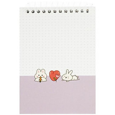Sổ Lò Xo Teen Không Kẻ Có Chấm 80gsm - Cute Animals - The Sun 04 - Màu Tím