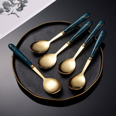 Combo hộp 5 muỗng vân đá inox sang trọng , kiểu dáng Tây Âu , muỗng ăn decor , thiết kế tinh tế hiện đại , phù hợp dùng trong mọi hoàn cảnh trang trí bàn ăn rất đẹp và sang