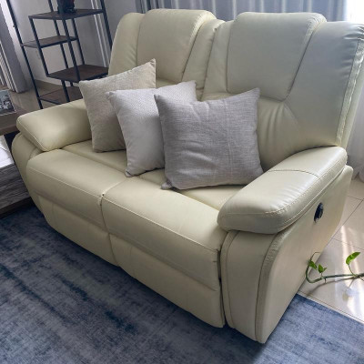 Ghế sofa đôi ngã lưng thư giãn sang trọng SMLIFE Jonathan 2C | D157 x  R96 x C99cm | nâng hạ lưng ghế