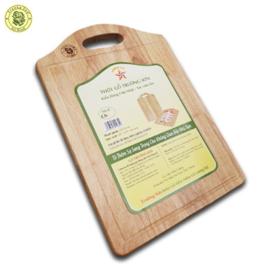 Thớt Gỗ Cao Su Kiểu Dáng Chữ Nhật Dài 28.5, 33.5, 38.5 cm  - Đồ Dùng Nhà Bếp Thương Hiệu Trường Sơn