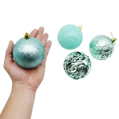 Hộp 16 Trái Châu Trang Trí Giáng Sinh - 8ADLKE16 - Màu Xanh Mint