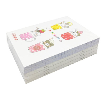 Combo 5 Tập Học Sinh Kẻ Ngang 200 Trang 70gsm - Cute Cats FAHASA (Mẫu Bao Bìa Ngẫu Nhiên)