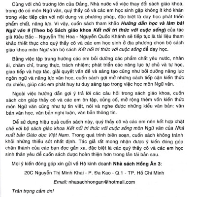 Hướng Dẫn Học Và Làm Bài Ngữ Văn 9 (Bám Sát SGK Kết Nối Tri Thức Với Cuộc Sống) (HA)