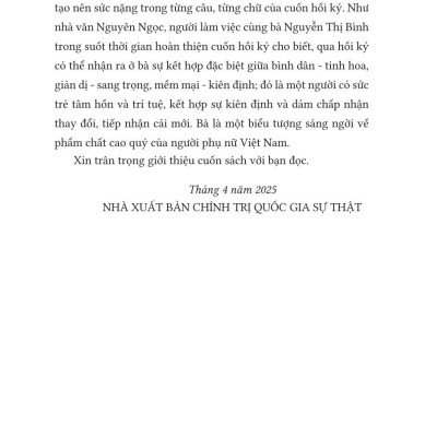 Gia đình, bạn bè và đất nước ( Hồi ký) ( Xuất bản lần thứ hai) ( bìa cứng- bản in năm 2025)