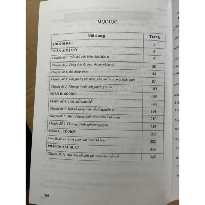 Sách - Các chuyên đề Bồi dưỡng học sinh giỏi Toán 8 (Đại số-số học-tổ hợp-xác suất) 2025