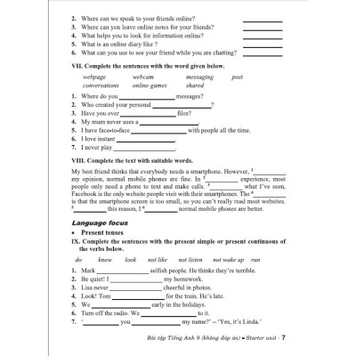 Sách - Bài tập tiếng anh 9 (bám sát sgk chân trời sáng tạo) - HA