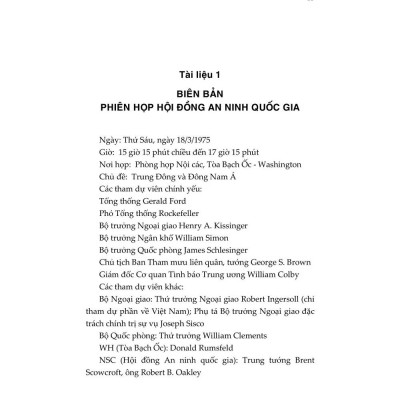 Những biên bản cuối cùng tại Nhà Trắng: Phút sụp đổ của Việt Nam Cộng hòa (xuất bản lần thứ ba)