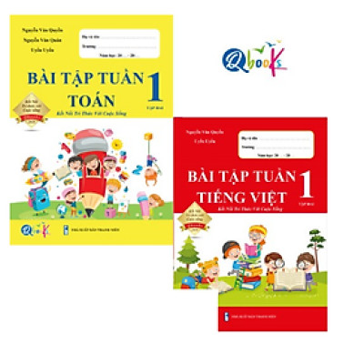 Sách - Combo Bài Tập Tuần Toán và Tiếng Việt 1 - Kết Nối Tri Thức Với Cuộc Sống - Tập 2 (2 cuốn)
