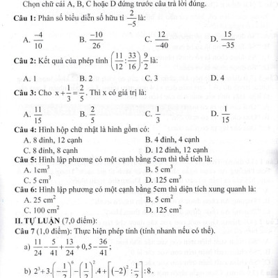 Sách tham khảo- Bộ Đề Kiểm Tra Toán 7 (Bám Sát SGK Chân Trời Sáng Tạo)_HA