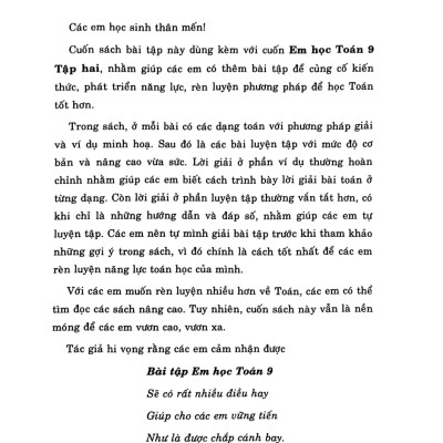 Bài Tập Em Học Toán 9 (Dùng Chung Cho Các Bộ SGK Hiện Hành) (HA)