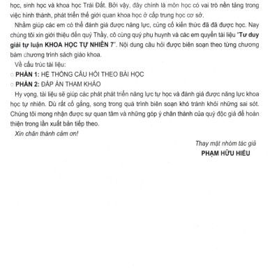 Tư Duy Giải Tự Luận - Khoa Học Tự Nhiên 7 (Theo Chương Trình GDPT Mới) _OP